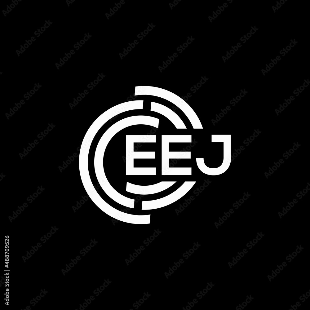 EEJ letter logo design on black background. EEJ creative initials letter logo concept. EEJ letter design. EEJ letter logo design on black background. EEJ creative initials letter logo concept. EEJ letter design.