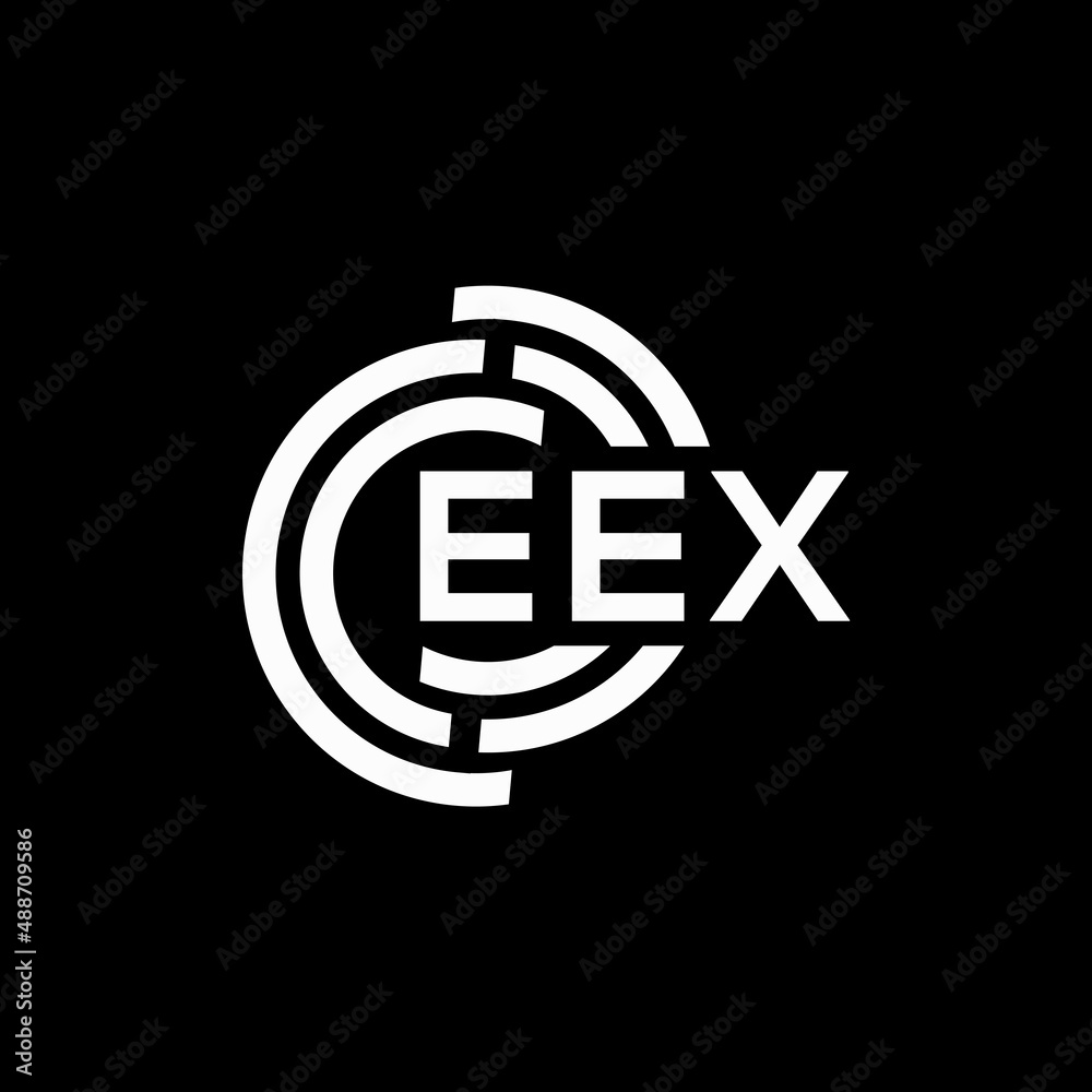 EEX letter logo design on black background. EEX creative initials letter logo concept. EEX letter design. EEX letter logo design on black background. EEX creative initials letter logo concept. EEX letter design.