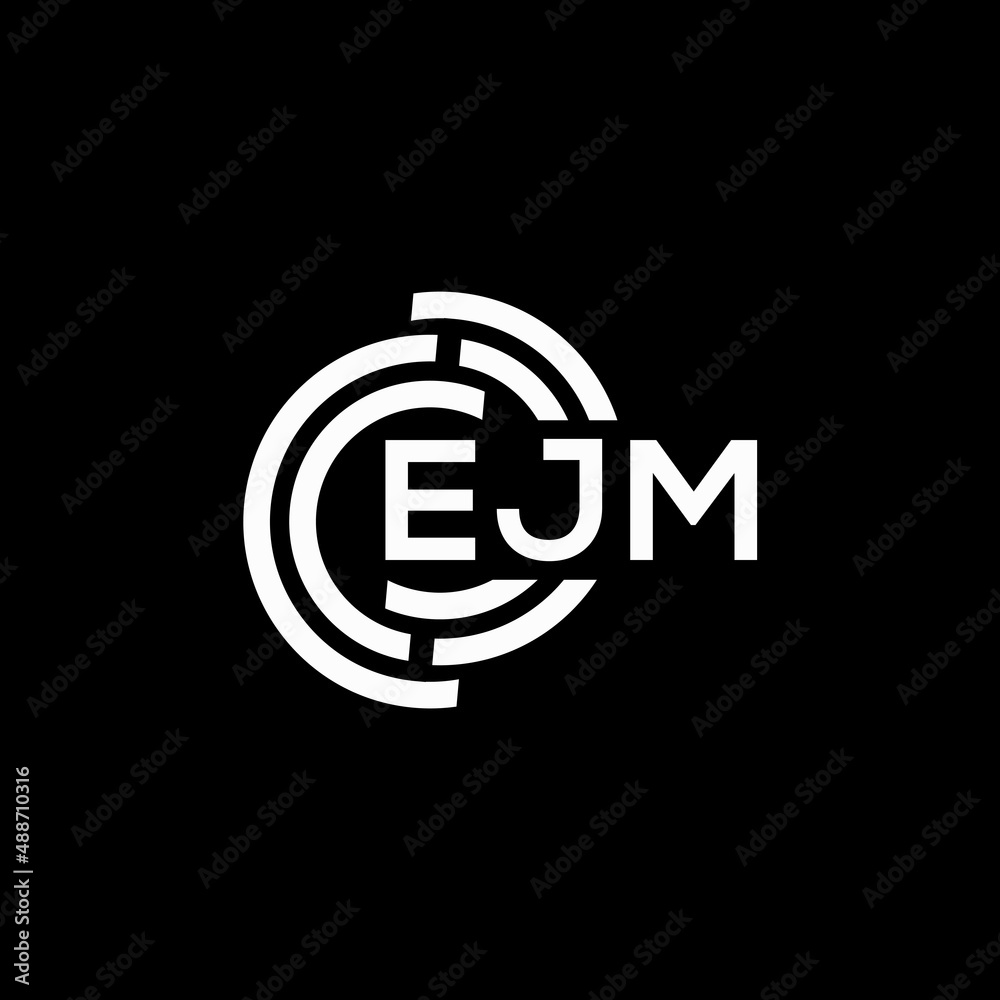 EJM letter logo design on black background. EJM creative initials letter logo concept. EJM letter design. EJM letter logo design on black background. EJM creative initials letter logo concept. EJM letter design.
