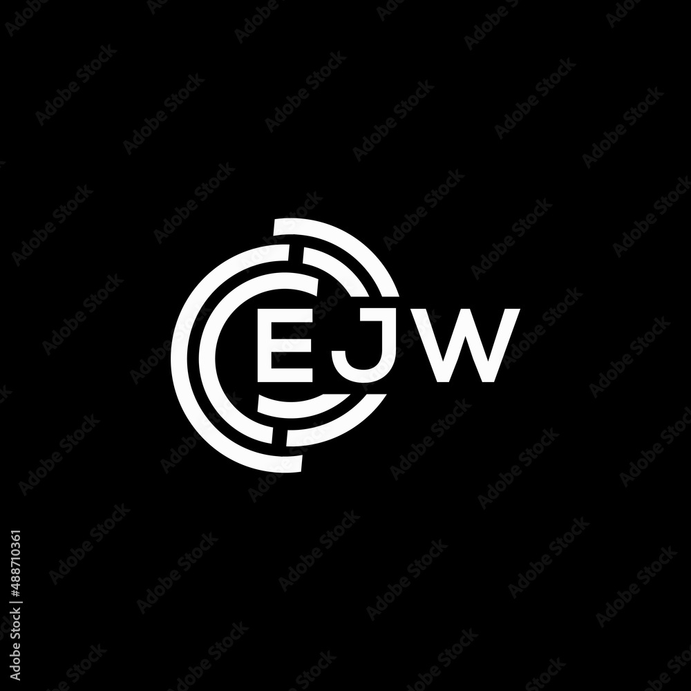 EJW letter logo design on black background. EJW creative initials letter logo concept. EJW letter design. EJW letter logo design on black background. EJW creative initials letter logo concept. EJW letter design.