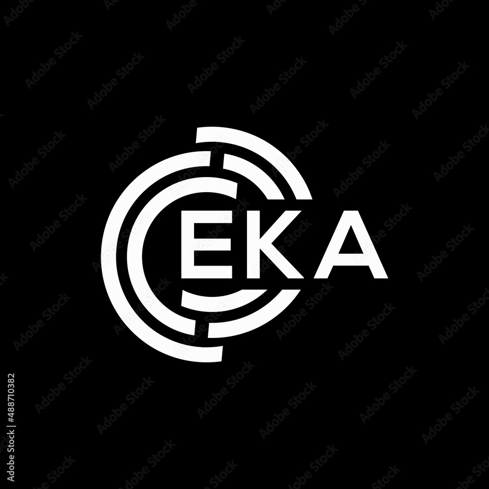 EKA letter logo design on black background. EKA creative initials letter logo concept. EKA letter design. EKA letter logo design on black background. EKA creative initials letter logo concept. EKA letter design.