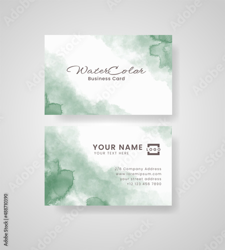 Abstract splashed watercolor business card © REZI