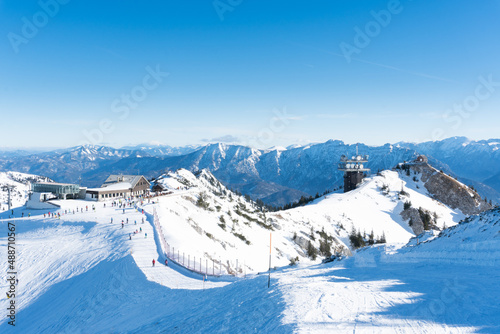 Winter im Hochkar Schigebiet in Nieder  sterreich