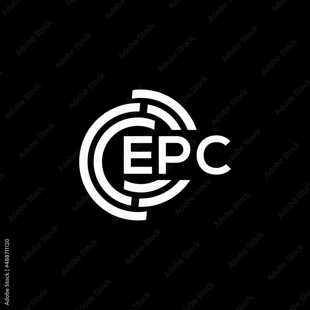 EPC letter logo design on black background. EPC creative initials letter logo concept. EPC letter design. EPC letter logo design on black background. EPC creative initials letter logo concept. EPC letter design.