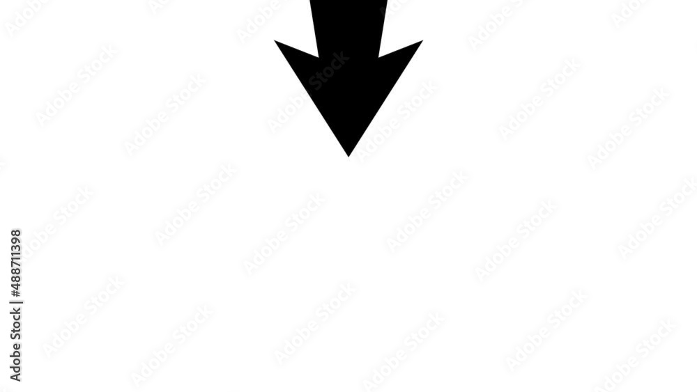 Animation of arrow symbol with 4 different directions, arrow animation on white transparent background with alpha channel. Animation of arrow symbol with 4 different directions, arrow animation on white transparent background with alpha channel.