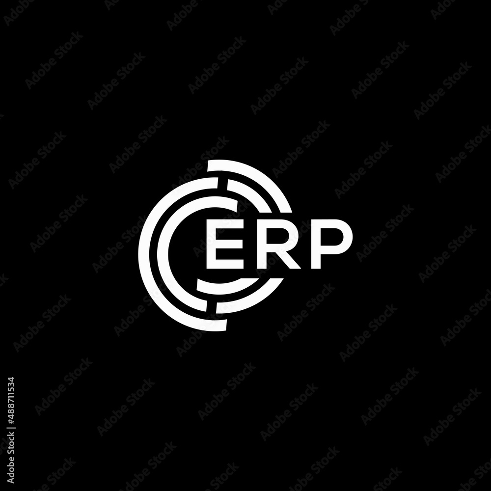 ERP letter logo design on black background. ERP creative initials letter logo concept. ERP letter design. ERP letter logo design on black background. ERP creative initials letter logo concept. ERP letter design.