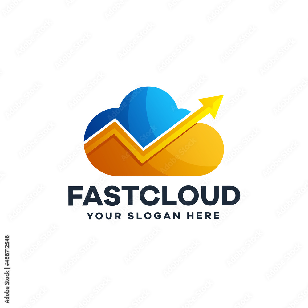 Fast Cloud Gradient Logo Fast Cloud Gradient Logo
