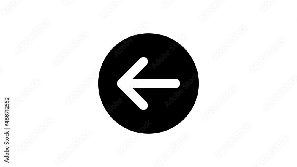 Animation of arrow icon on circle shape with 4 different directions, arrow animation on white transparent background with alpha channel. Animation of arrow icon on circle shape with 4 different directions, arrow animation on white transparent background with alpha channel.