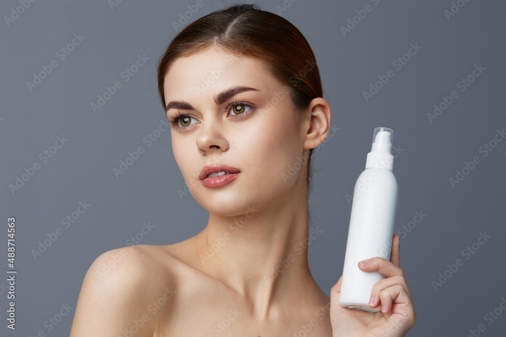 young woman body lotion rejuvenation cosmetics close-up Lifestyle young woman body lotion rejuvenation cosmetics close-up Lifestyle