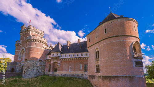 The feudal Castle of Gaasbeek, a Romantic neo-style castle close to Brussels in Lennik, Belgium photo