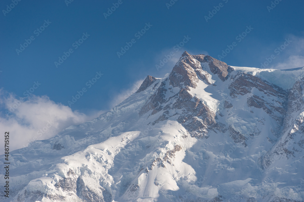 Nanga Parbat, ninth highest mountain peak in the world in Himalaya mountains range, northern Pakistan