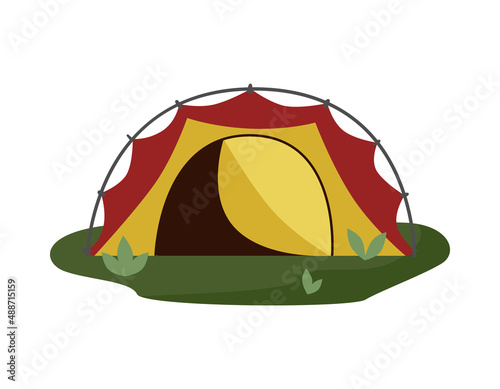 Camping Pitched Tent Composition