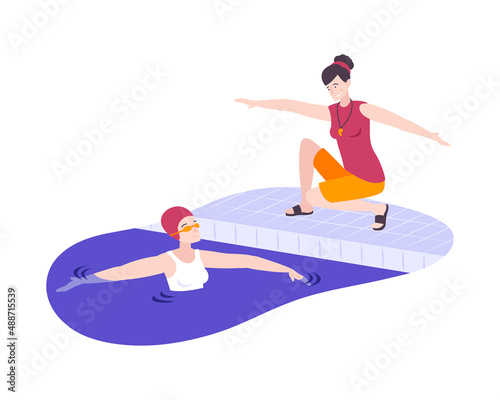 Fitness Swimming Exercise Composition