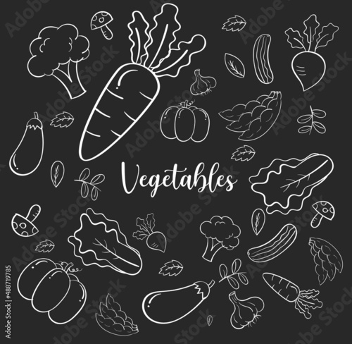 Hand drawn doodle icons set