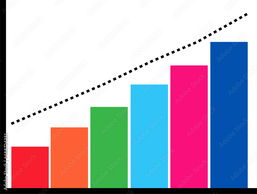 Fototapeta premium Business data graph icon sign symbol design