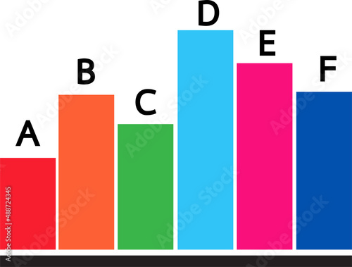 Business data graph icon sign symbol design