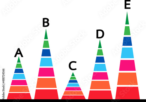 Business data graph icon sign symbol design