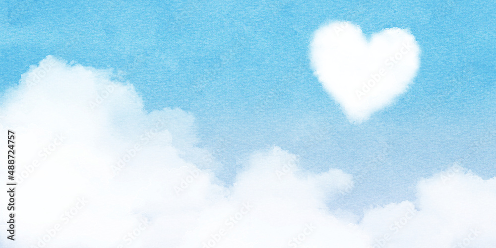 背景素材 水彩テクスチャ 青空stock Illustration Adobe Stock