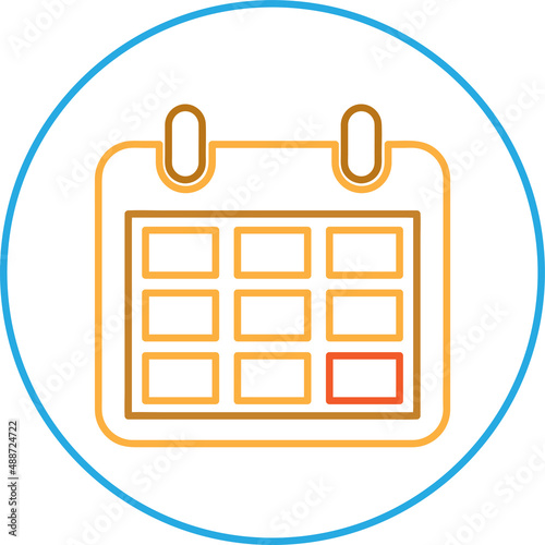 Calendar icon sign symbol design