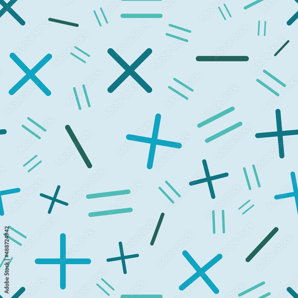 Calculate symbols vector seamless repeat pattern print background Calculate symbols vector seamless repeat pattern print background