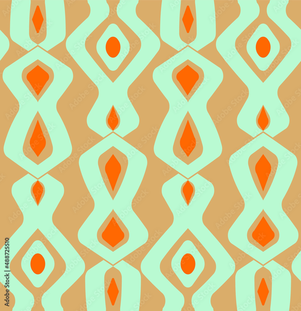 Geometric Circle Islamic Moroccan Tile Pattern Abstract Seamless Design Vector Artwork Trendy Bright Colors Minimal Concept Geometric Circle Islamic Moroccan Tile Pattern Abstract Seamless Design Vector Artwork Trendy Bright Colors Minimal Concept