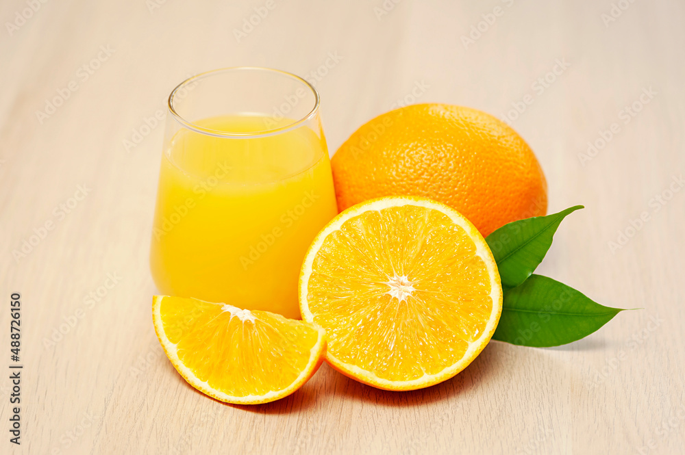 Freshly squeezed orange juice, close up Freshly squeezed orange juice, close up
