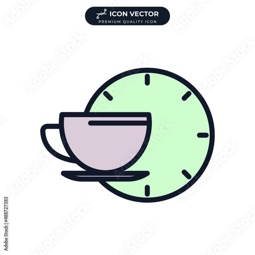 coffee break icon symbol template for graphic and web design collection logo vector illustration
