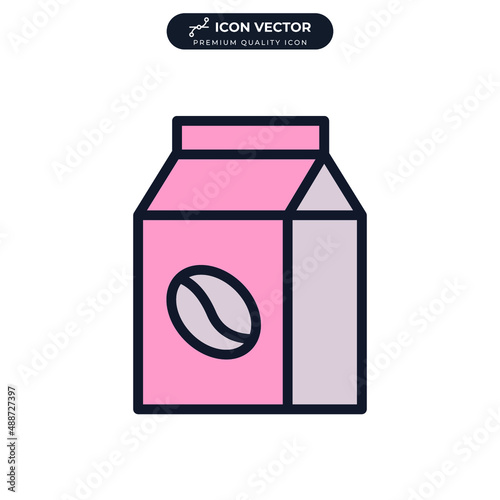 coffee bag icon symbol template for graphic and web design collection logo vector illustration