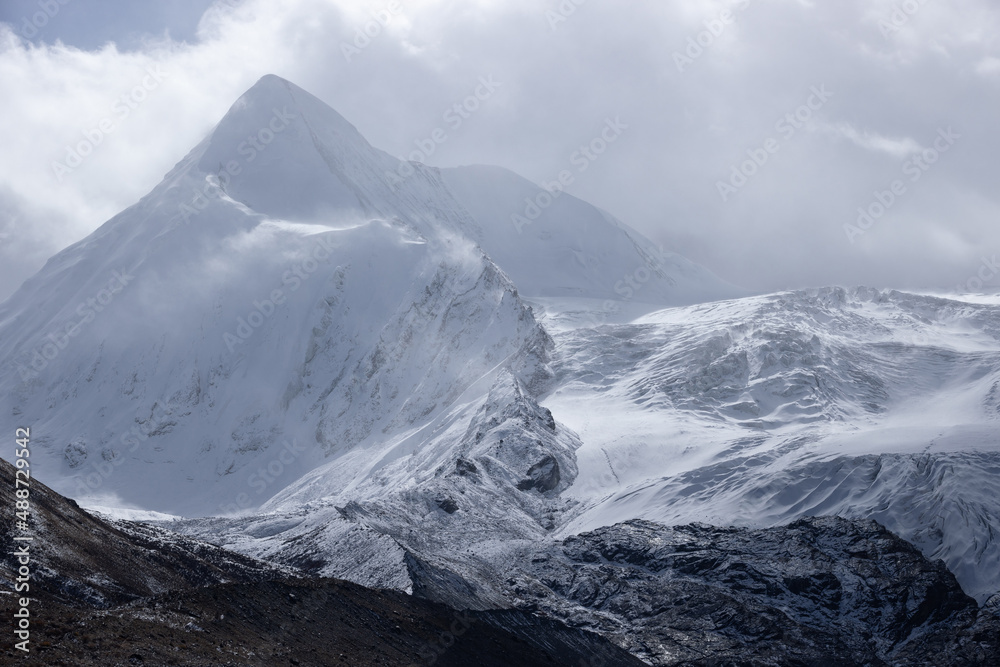 Snow and glacier mountain in Tibet,China Snow and glacier mountain in Tibet,China