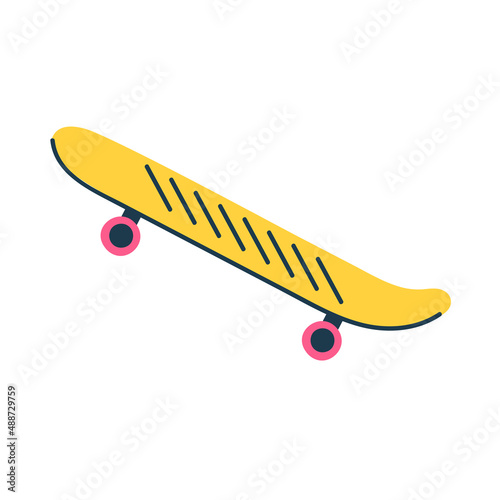 A doodle style skateboard