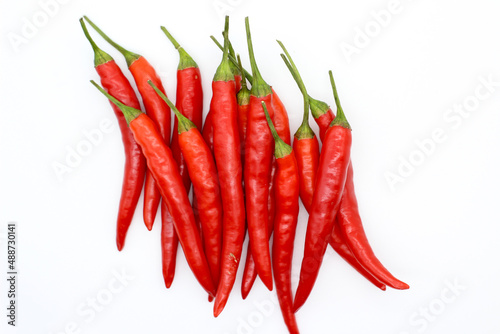 red hot chili pepper on a white background