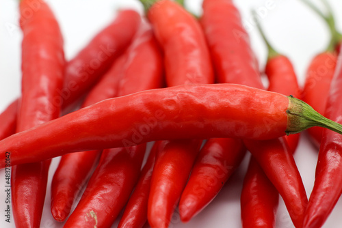 red hot chili pepper on a white background