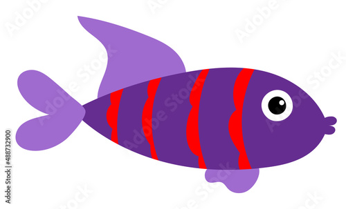 fish cartoon decorative flat design