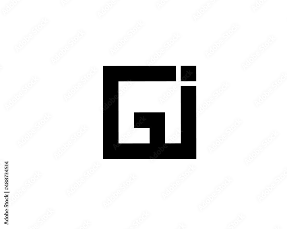 gi ig g i initial letter square logo gi ig g i initial letter square logo