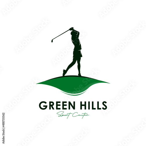 golf logo icon vector design
