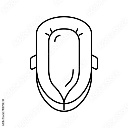 baby lounger line icon vector illustration