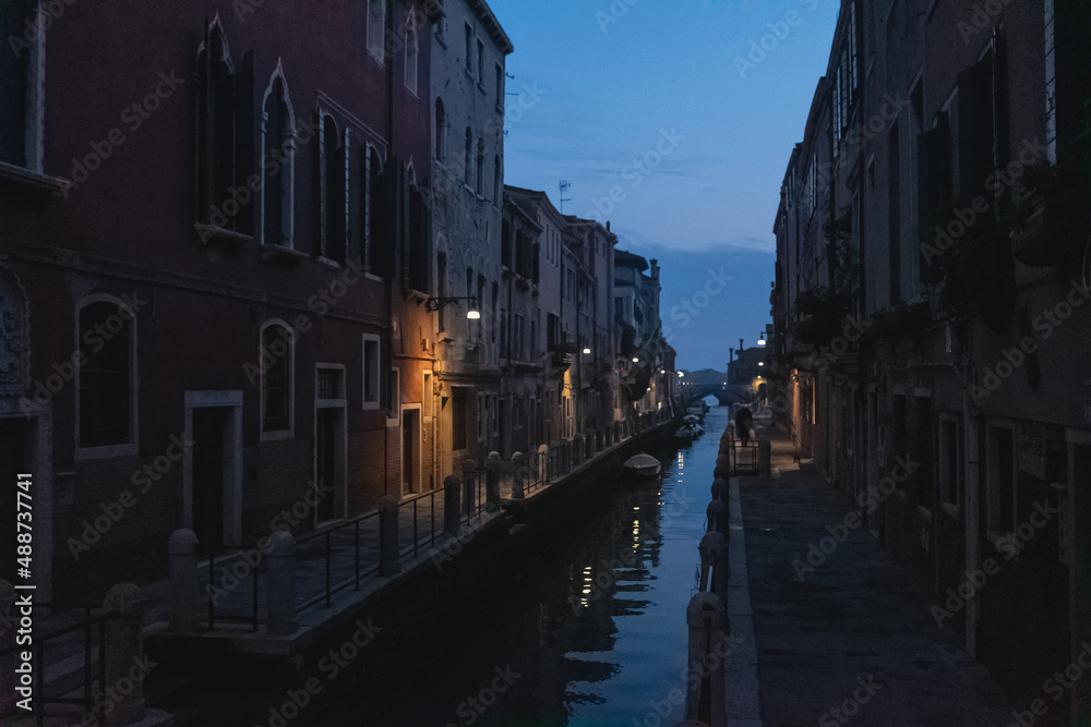 Venice, Italy, by Night, Venetian streets during the night
