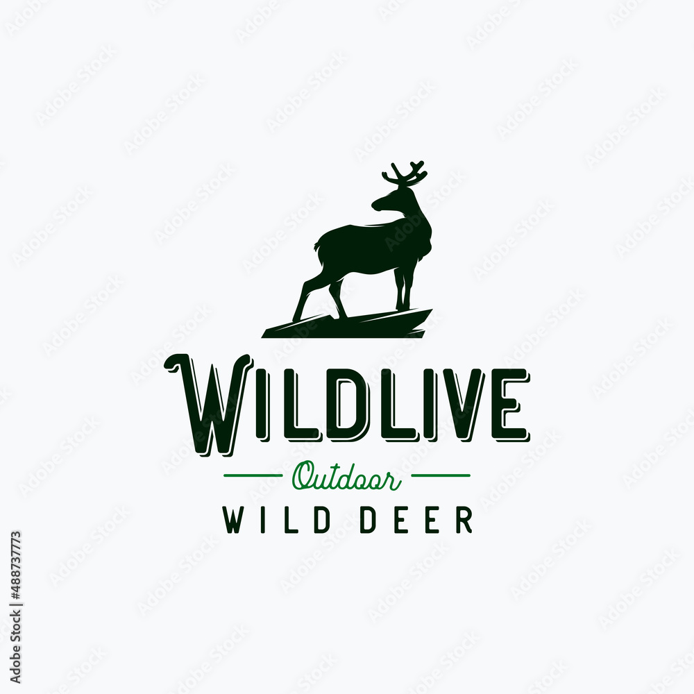 Expedition adventure wild deer logo Expedition adventure wild deer logo