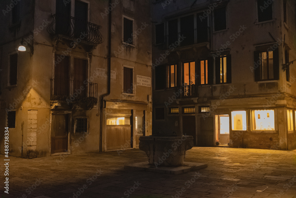 Venice, Italy, by Night, Venetian streets during the night Venice, Italy, by Night, Venetian streets during the night