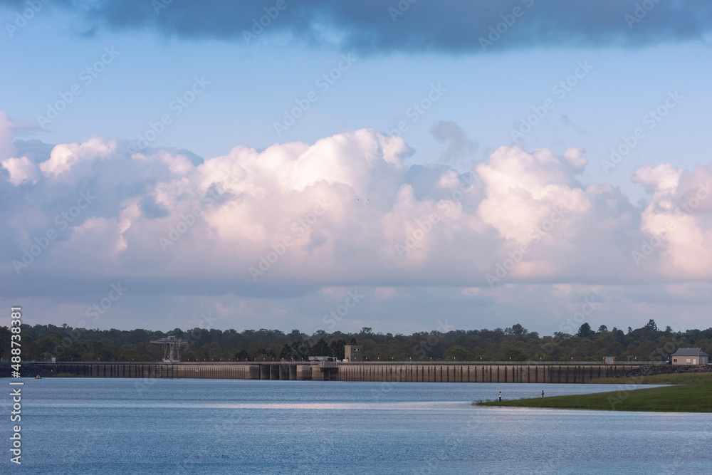 clouds over the lake