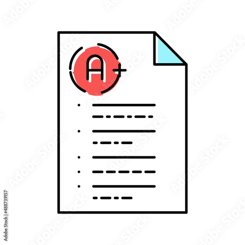 test perfect result color icon vector illustration © vectorwin