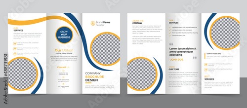 Creative corporate modern business trifold brochure template, trifold layout, a4 size brochure