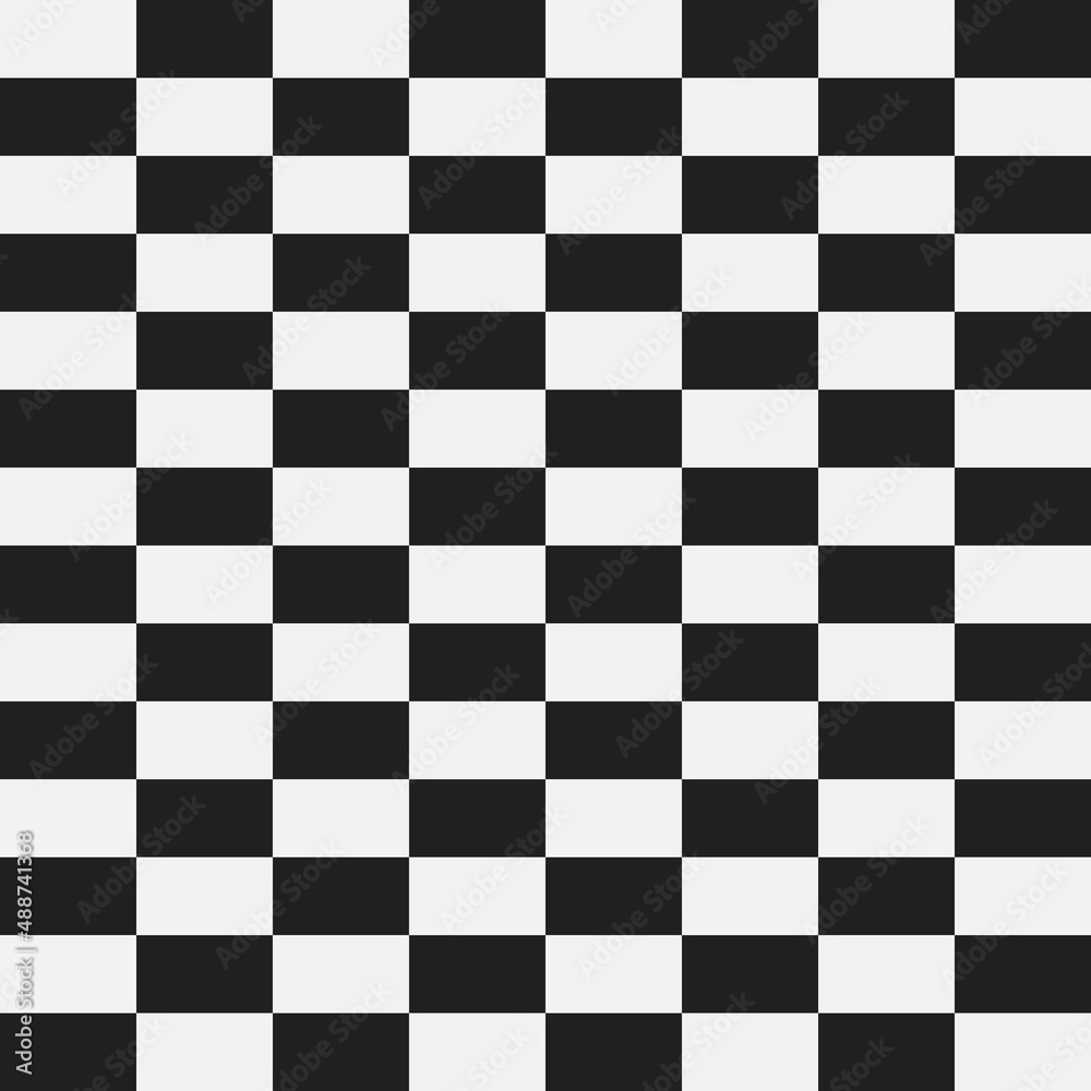 Fototapeta premium Chessboard 8x14. Vector from black and white cells.
