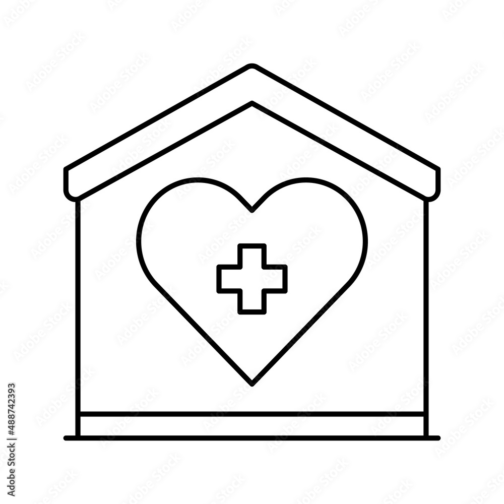 home care service line icon vector illustration home care service line icon vector illustration