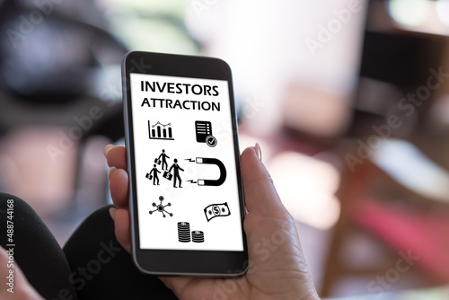 Investors attraction concept on a smartphone