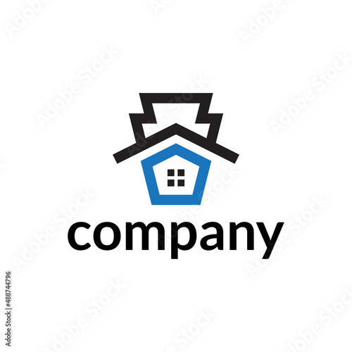 Valokuvatapetti keystone house logo design