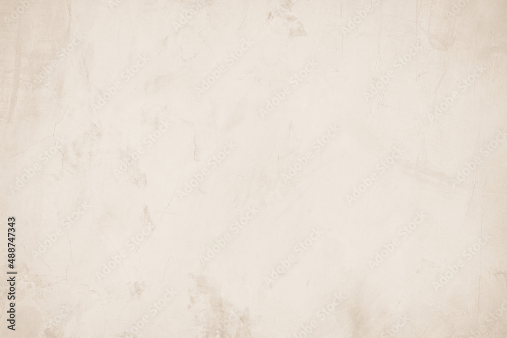 Cream concrete wall texture background for interiors or outdoor exposed surface polished distress. 