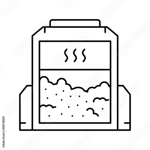 conditioning wheat industrial equipment line icon vector illustration