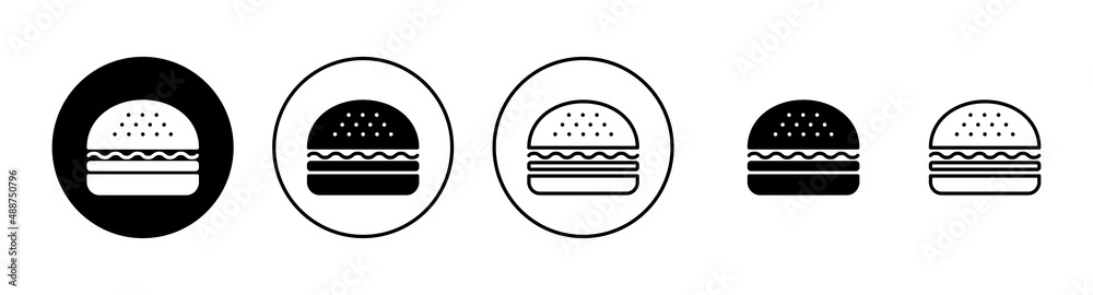 Burger icons set. burger sign and symbol. hamburger Burger icons set. burger sign and symbol. hamburger