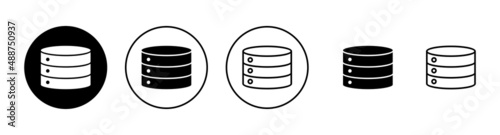 Database icons set. database sign and symbol